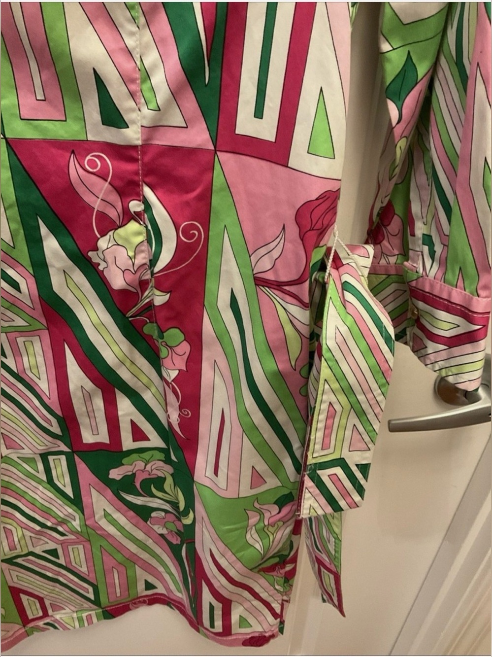 Talbots Women’s Pink & Green Geometric Floral Dress - Picture 9 of 9